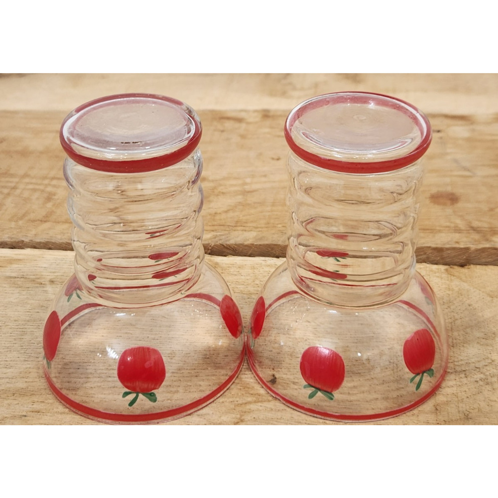 Vintage Dunbar Aramis Ring Tomato Juice Glass Set of 2 Approx 4 inches tall - Picture 8 of 16